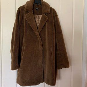 Ellos Teddy Faux Fur Coat - Size 22